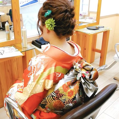 成人式のヘアアレンジ担当させて頂きました